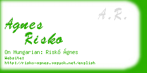 agnes risko business card